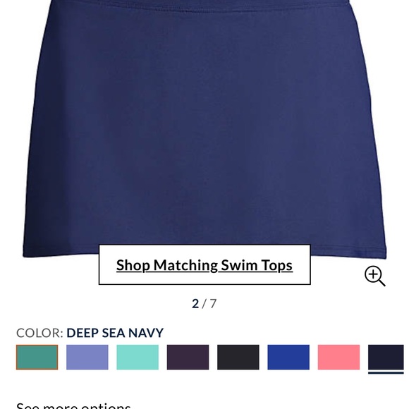 Land's End- Tummy Control- Deep Sea Navy Swim Skirt ~ Size: 22W - Picture 3 of 5